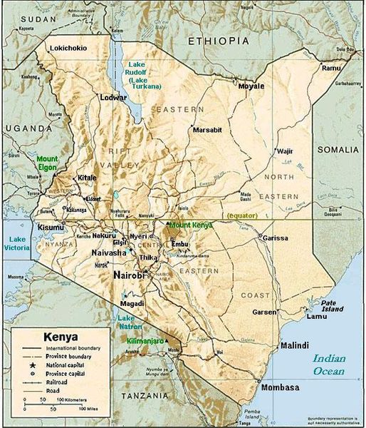 map of kenya