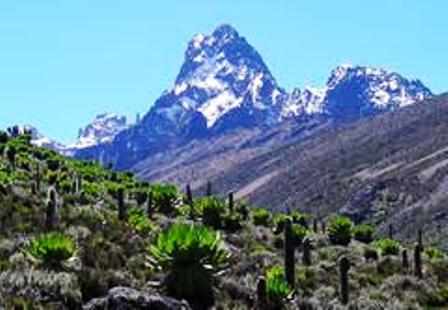 mt kenya seen from Nanyuki or Naro Moru,