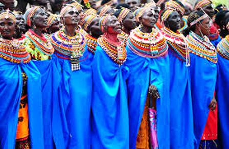 The Samburu Women of Kenya singing on kenya independence day
