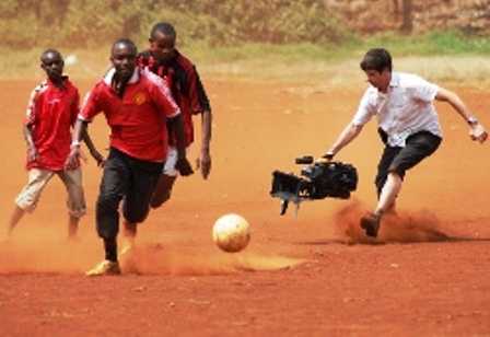 Filming in Kenya