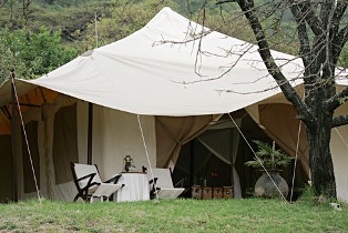 mobile tented camps. "In the bush",