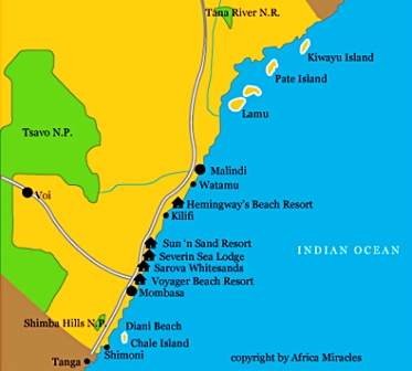 LOCATION OF SWAHILI PEOPLE IN EAST AFRICA