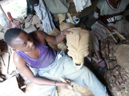 One hut will be a working example of a Mkamba (the wood carvers)