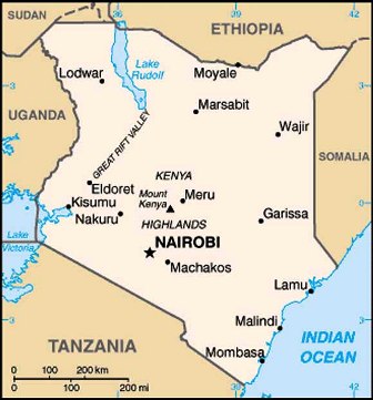 the map of kenya showing somali land communities
