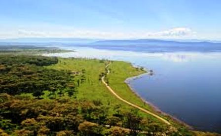 lake nakuru taken from above