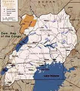 the map showing madi tribe in uganda