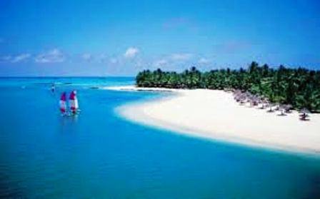 white sands at kenya coast of mombasa for sun bathing and beach holidays