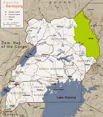 The location of the sebei in Uganda