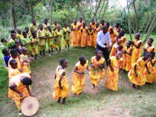 Dance of the Bakiga people in Uganda